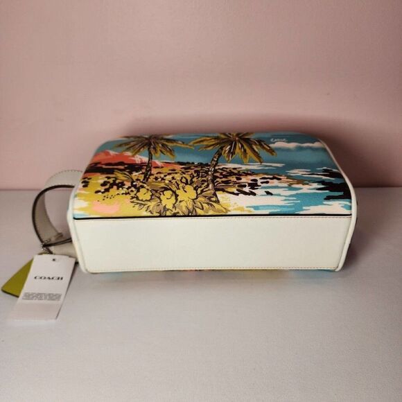 NWT CK381 Coach Small Travel Kit With Hawaiian Print Silver Blue Multi Aloha - Picture 5 of 8
